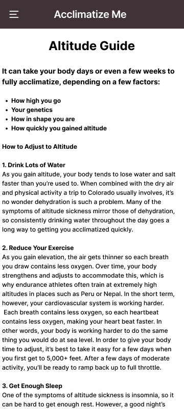 Altitude Guide