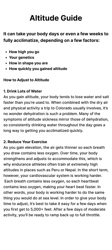 Altitude Guide